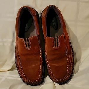 Suede brown slip-ons. Streetcar brand